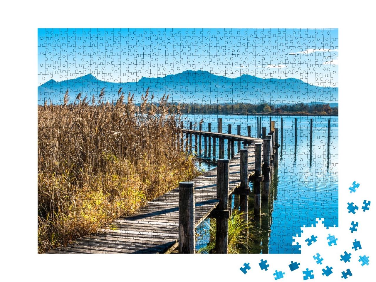 Puzzle de 1000 pièces « Paysage au bord du lac Chiemsee - Bavière - Allemagne »