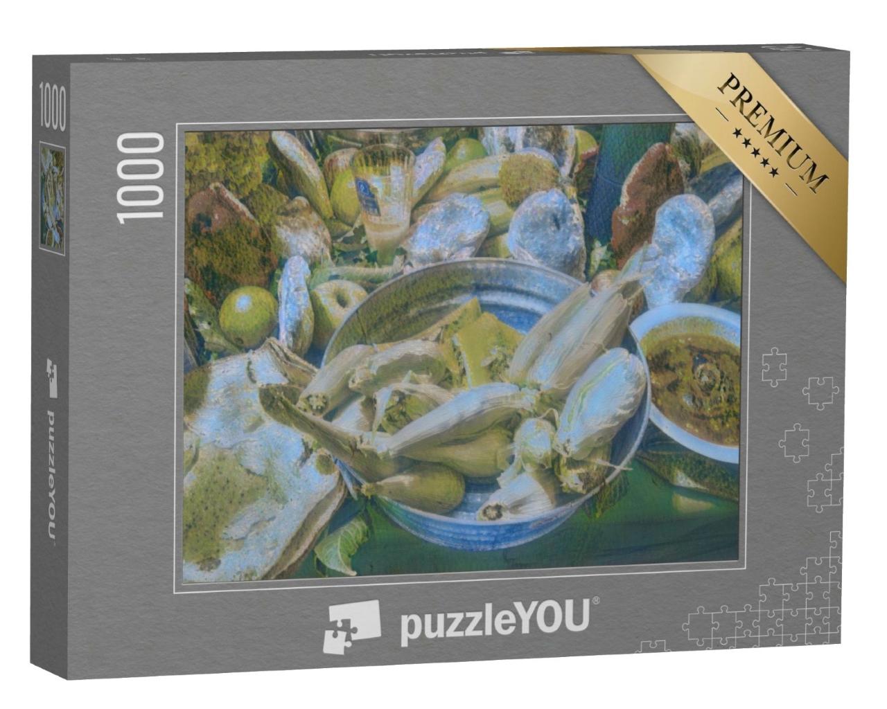 Puzzle de 1000 pièces « dans le style artistique de Claude Monet - autel lors du traditionnel jour des morts »