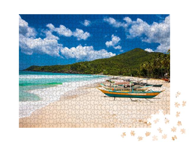 Puzzle de 1000 pièces « Bateaux traditionnels, île de Palawan, Philippines »
