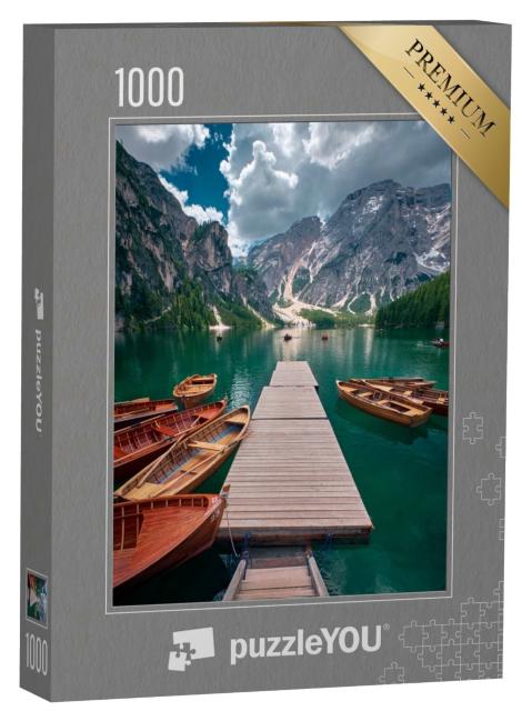 Puzzle de 1000 pièces « Le paysage autour du Pragser Wildsee, Dolomites, Italie »