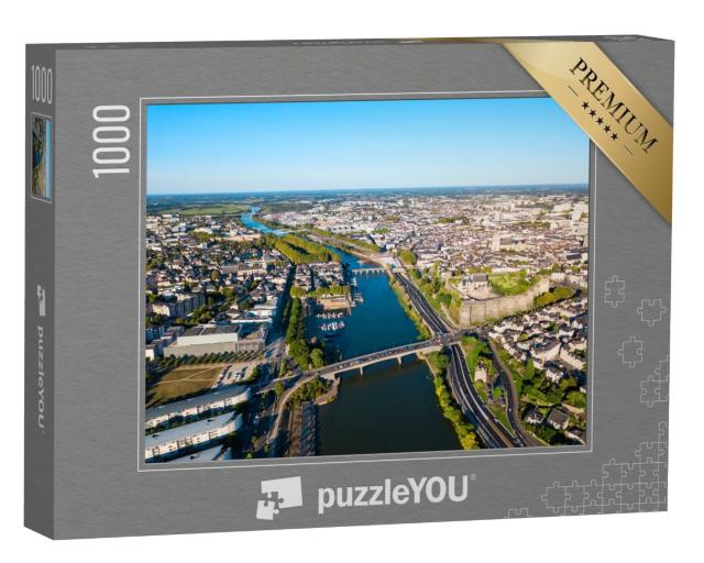 Puzzle de 1000 pièces « Angers vue panoramique depuis les airs. Angers est une ville de la vallée de la Loire »