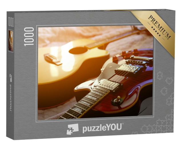 Puzzle de 1000 pièces « Guitare électrique et guitare acoustique »