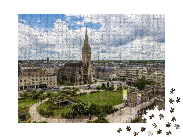 Puzzle de 1000 pièces « L'église Saint-Pierre depuis le château de Caen »