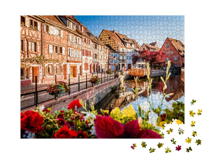 Puzzle de 1000 pièces « Belle vue sur le centre historique de Colmar dans la province d'Alsace, France en été »