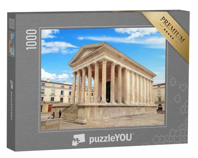 Puzzle de 1000 pièces « La fameuse maison carrée, vestige romain à Nîmes en Occitanie, France. »