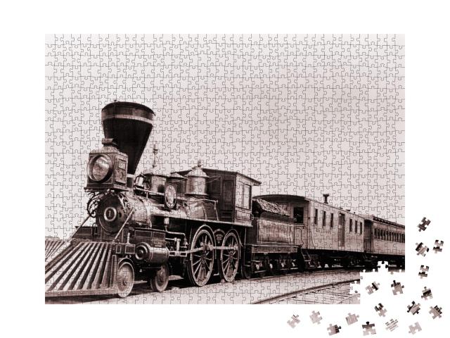 Puzzle de 1000 pièces « William Crooks, locomotive de 1861 avec tender »