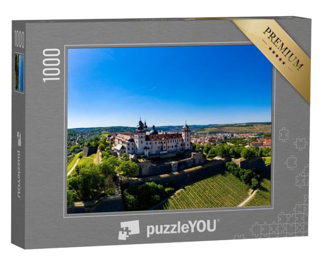 Puzzle de 1000 pièces « Festung Marienberg avec le Main et la vieille ville, Würzburg, Allemagne »