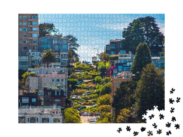 Puzzle de 1000 pièces « Célèbre Lombard Street, San Francisco, Californie, États-Unis »