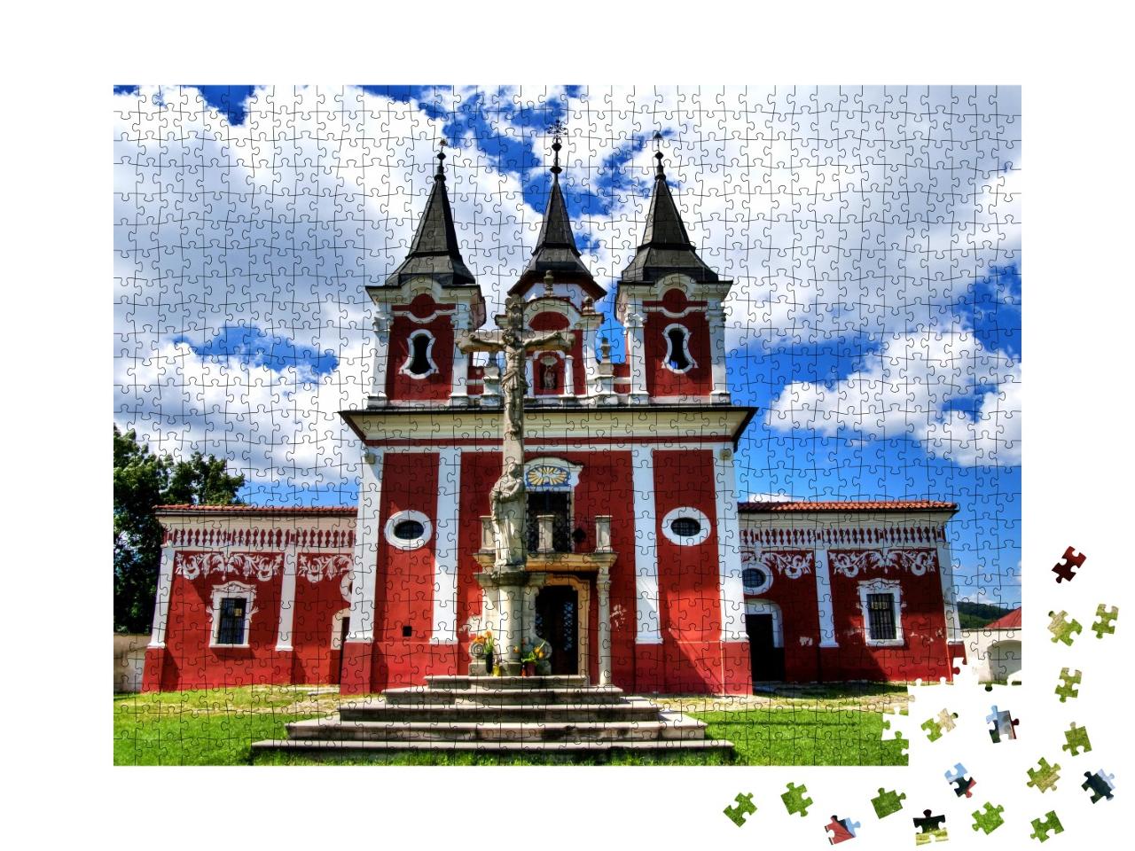 Puzzle de 1000 pièces « Calvaire baroque, chapelle à Presov, Slovaquie »