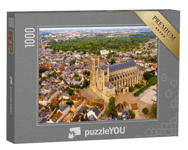 Puzzle de 1000 pièces « Vue aérienne de la ville de Bourges et de ses environs en été »