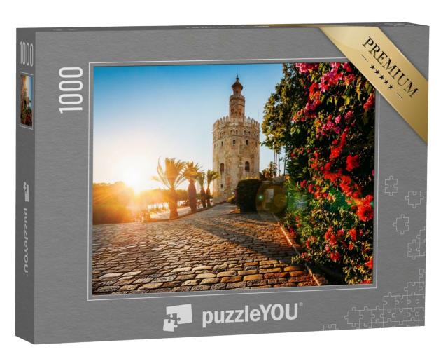 Puzzle de 1000 pièces « Torre del Oro : la tour d'or de Séville en Espagne »
