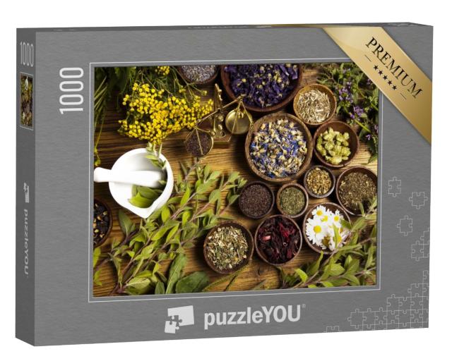 Puzzle de 1000 pièces « Les herbes de la médecine naturelle »