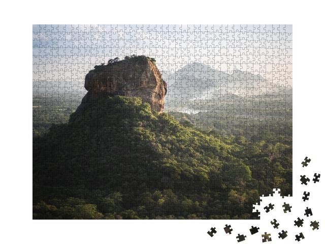 Puzzle de 1000 pièces « L'époustouflante forteresse du Rocher du Lion de Sigiriya au Sri Lanka »
