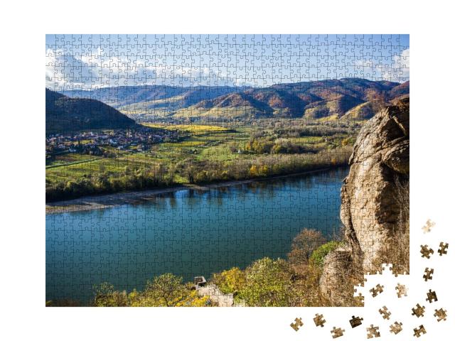 Puzzle de 1000 pièces « Paysage de la Wachau, fleuve Danube, Autriche »