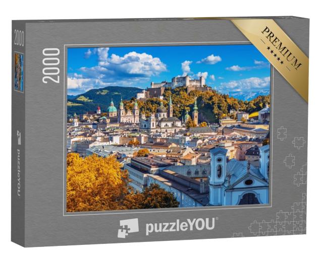 Puzzle de 2000 pièces « Skyline de Salzbourg avec la forteresse Hohensalzburg en automne, Autriche »