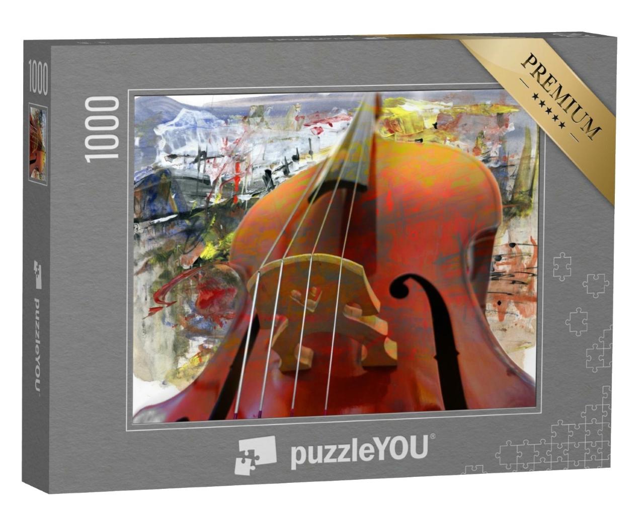 Puzzle de 1000 pièces « Art en acrylique : un instrument à cordes »