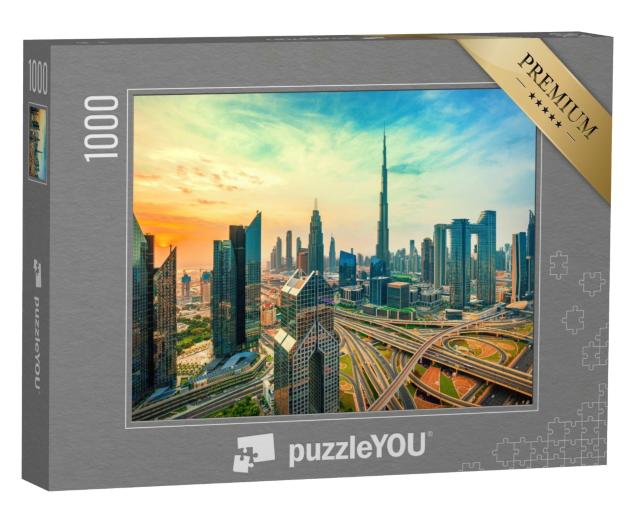 Puzzle de 1000 pièces « Le centre-ville de Dubaï et ses gratte-ciel »