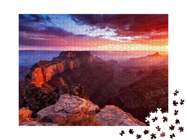 Puzzle de 1000 pièces « North Rim du Grand Canyon, Cape Royal, Arizona, États-Unis »