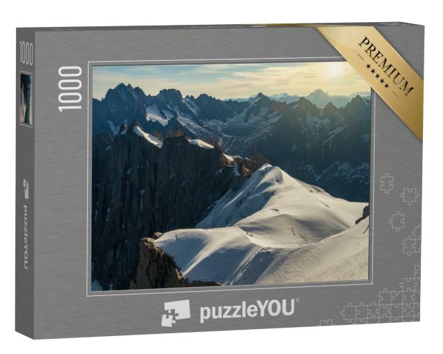 Puzzle de 1000 pièces « Massif du Mont-Blanc, Alpes à la frontière entre la France et l'Italie »