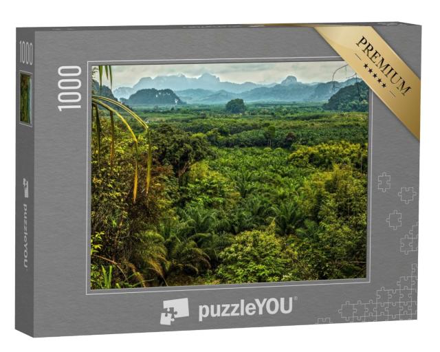 Puzzle de 1000 pièces « Paysage de forêt tropicale en Thaïlande »