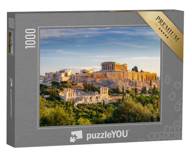 Puzzle de 1000 pièces « Célèbre symbole d'Athènes : Acropole et Odéon d'Hérode Atticus »