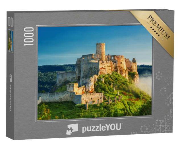 Puzzle de 1000 pièces « Le château de Spiš au lever du soleil, patrimoine mondial de l'UNESCO, Slovaquie »