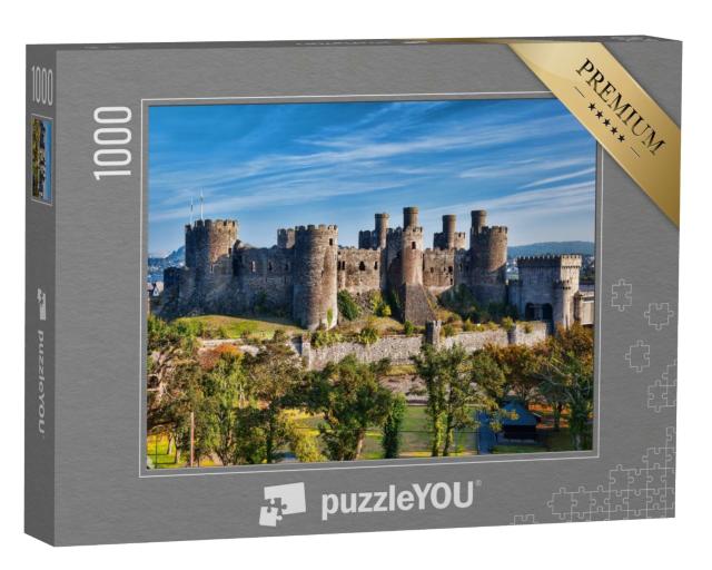 Puzzle de 1000 pièces « Célèbre château de Conwy Castle au Pays de Galles, Royaume-Uni »