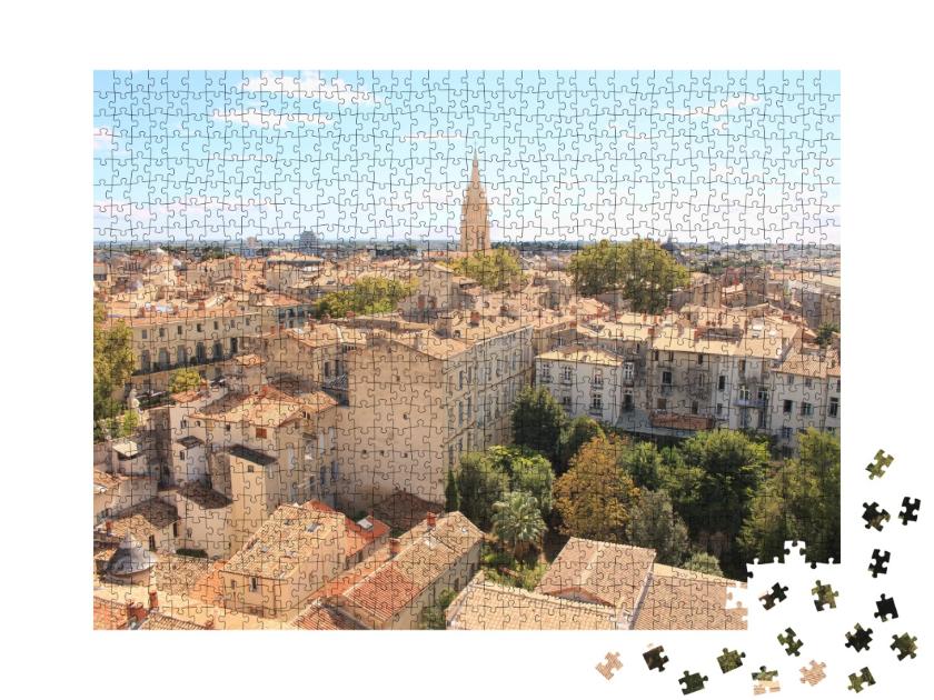 Puzzle de 1000 pièces « Centre historique de Montpellier, chef-lieu du département de l'Hérault »
