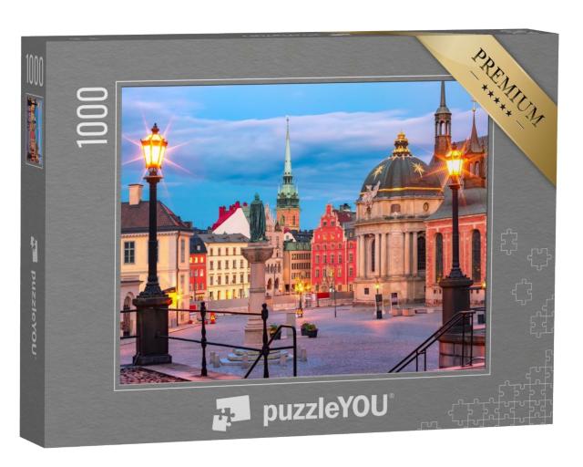 Puzzle de 1000 pièces « Vieille ville de Stockholm, capitale de la Suède »