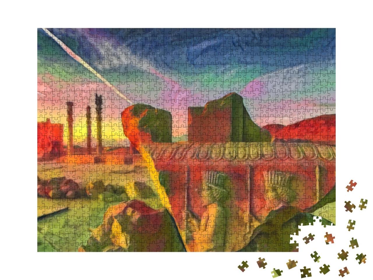 Puzzle de 1000 pièces « dans le style artistique de Franz Marc - Persepolis - Collection de puzzles Artistes & Peintures »