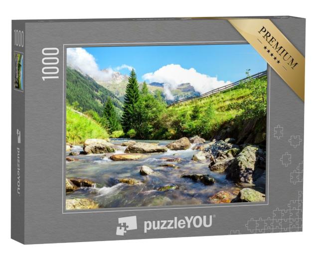 Puzzle de 1000 pièces « Ruisseau dans les montagnes du parc national Hohe Tauern »