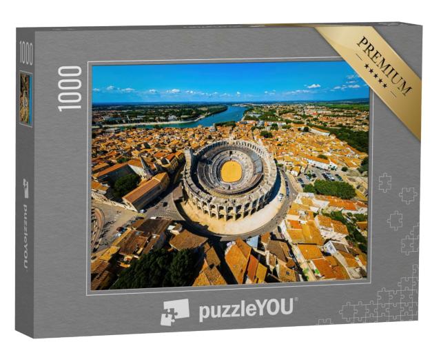 Puzzle de 1000 pièces « Vue aérienne d'Arles, ville rhodanienne située dans le sud de la France, en Provence. »