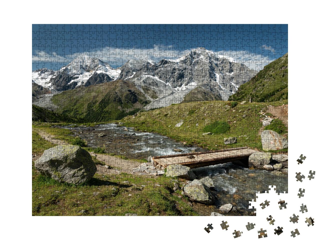 Puzzle de 1000 pièces « Les Alpes de l'Ortles près de Sulden (Tyrol du Sud, Italie) »
