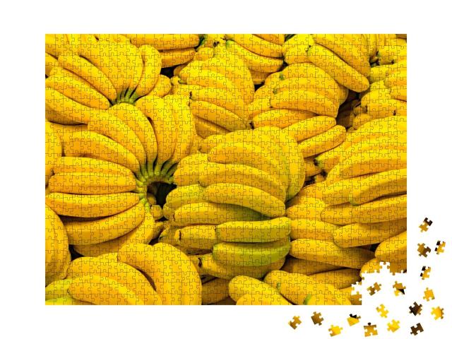 Puzzle de 1000 pièces « Banane fraîche sur le marché aux fruits »