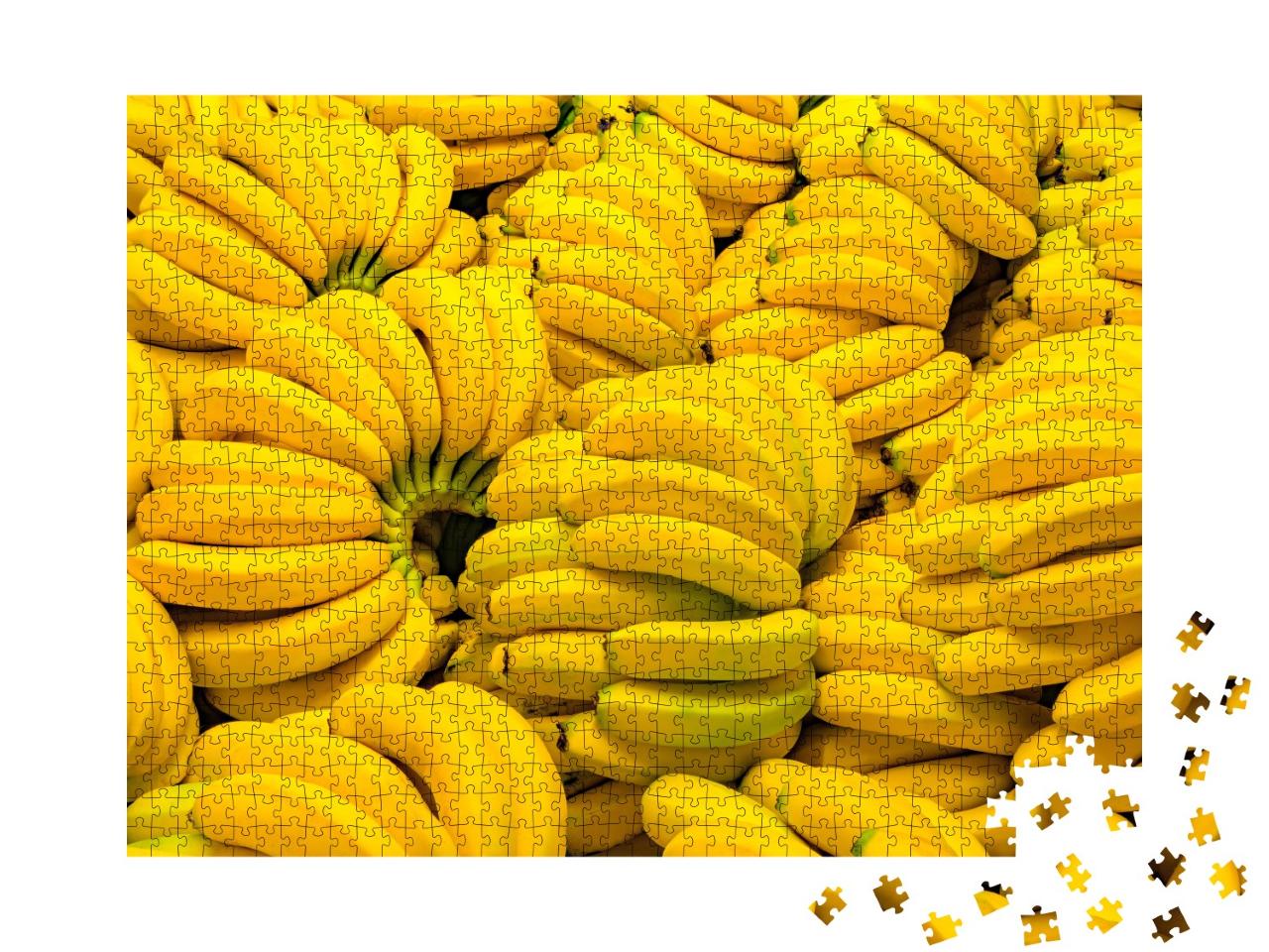 Puzzle de 1000 pièces « Banane fraîche sur le marché aux fruits »
