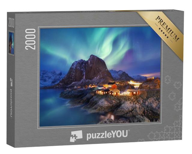 Puzzle de 2000 pièces « Aurora borealis sur l'archipel des Lofoten, Norvège »