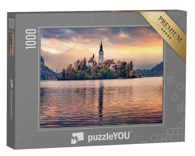 Puzzle de 1000 pièces « Sanctuaire du lac de Bled, Slovénie, Europe »