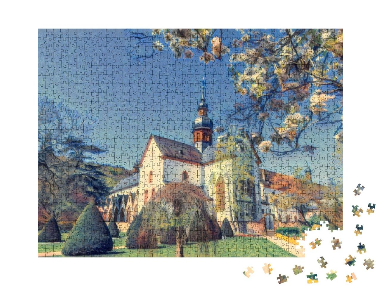 Puzzle de 1000 pièces « dans le style de Paul-Cezanne - architecture monastique en Europe - Collection de puzzles Artistes & Tableaux »