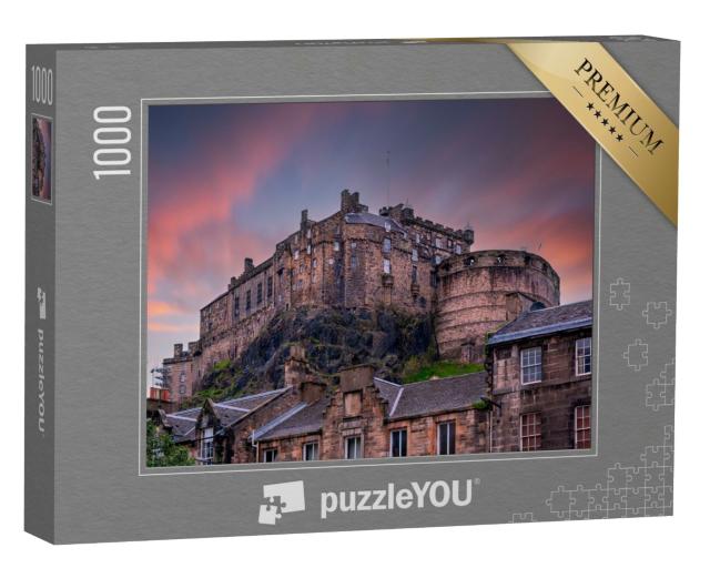Puzzle de 1000 pièces « Château d'Édimbourg au coucher du soleil, Écosse, Royaume-Uni »