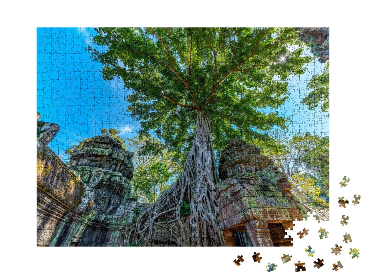 Puzzle de 1000 pièces « Ruines de Ta Prohm, Angkor, Cambodge »