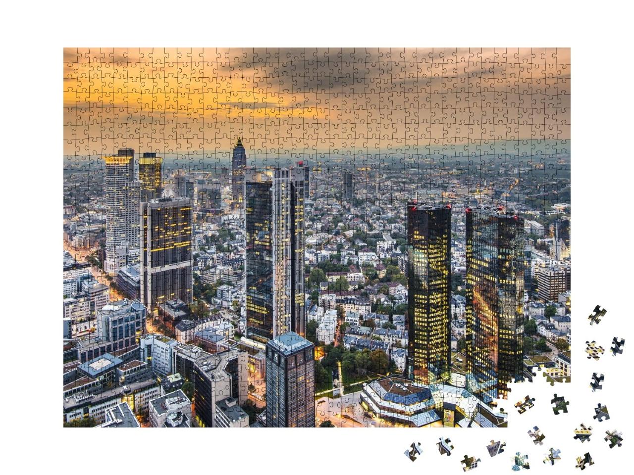 Puzzle de 1000 pièces « Francfort, le centre financier de l'Allemagne »