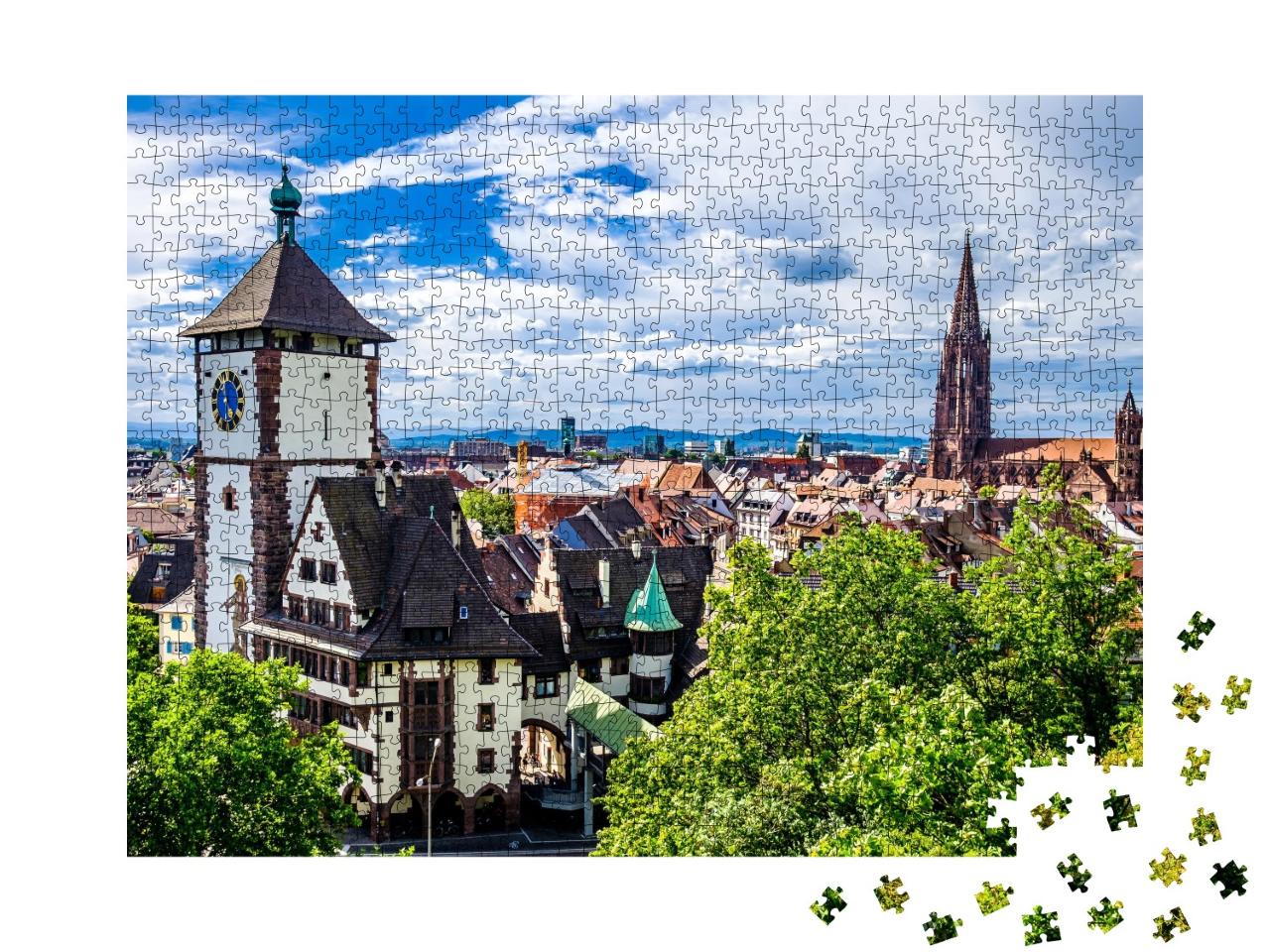 Puzzle de 1000 pièces « La célèbre vieille ville de Fribourg-en-Brisgau »