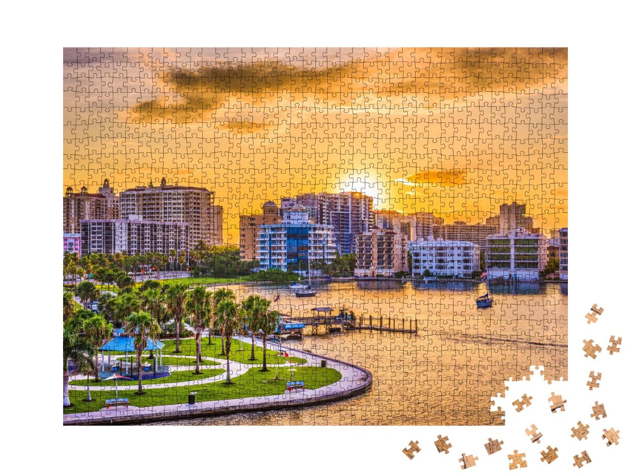 Puzzle de 1000 pièces « Skyline de Sarasota, Floride, États-Unis »