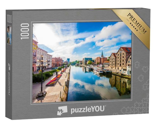 Puzzle de 1000 pièces « Vieille ville et grenier à blé sur la rivière Brda, Bydgoszcz, Pologne »