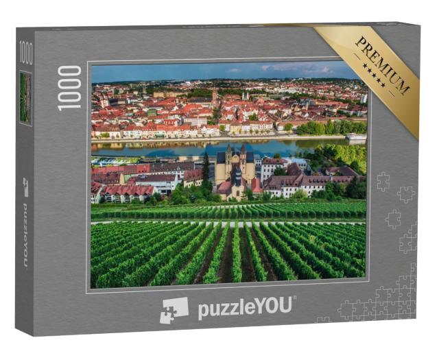 Puzzle de 1000 pièces « Vue du château de Marienberg sur la ville de Würzburg »