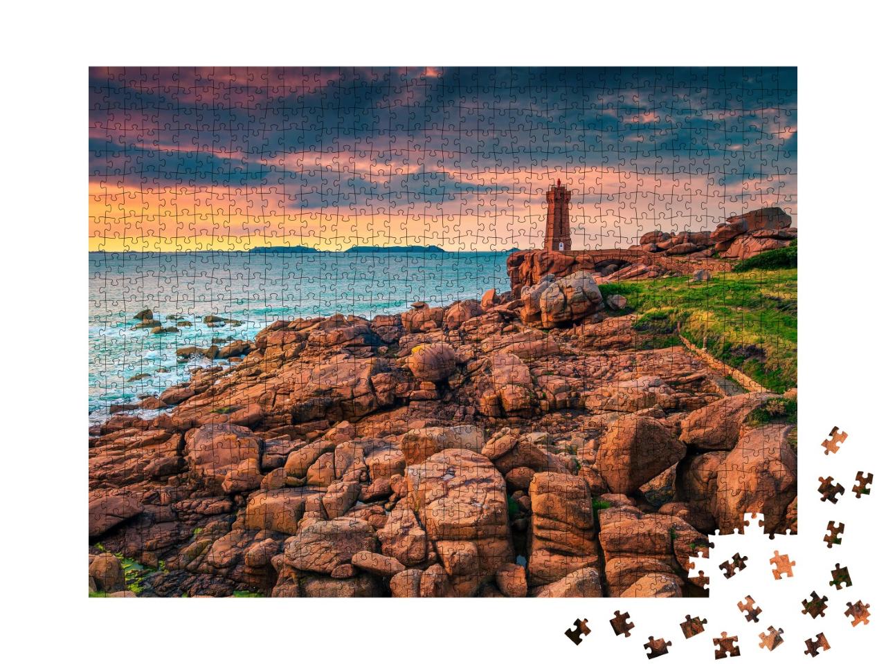 Puzzle de 1000 pièces « Côte sauvage et pittoresque près de Ploumanach, Bretagne, France »