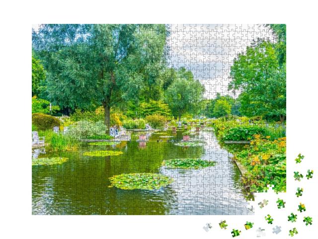 Puzzle de 1000 pièces « Planten un Blomen, ancien jardin botanique à Hambourg »