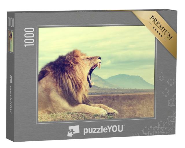Puzzle de 1000 pièces « Lion d'Afrique dans le parc national du Kenya »