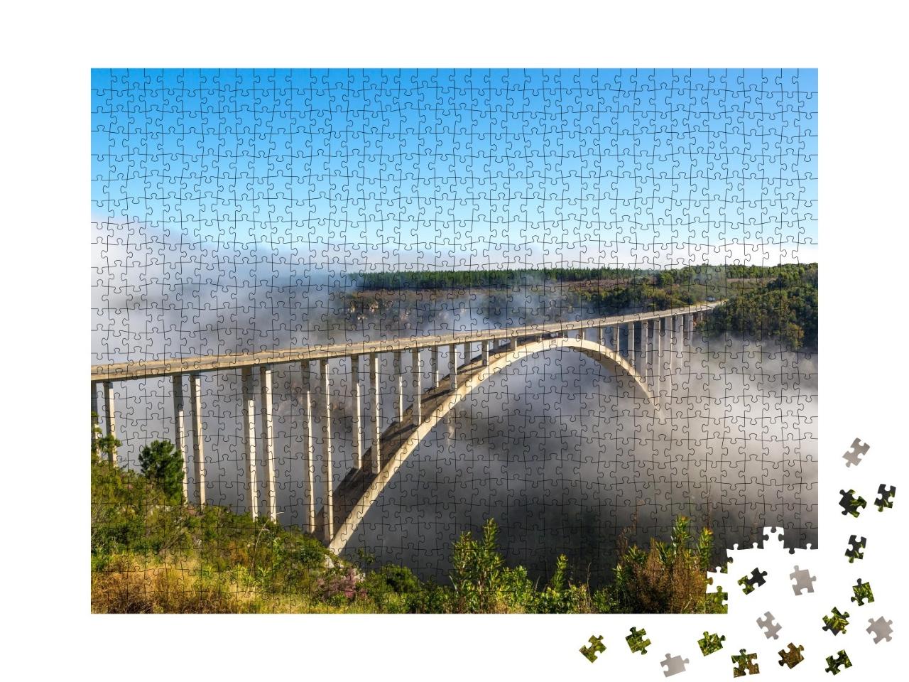 Puzzle de 1000 pièces « Pont célèbre pour ses sauts à l'élastique dans le district de Garden Route, Afrique du Sud »