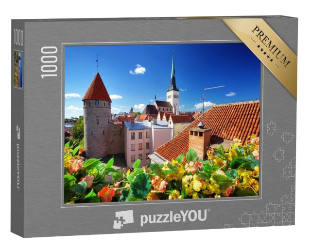 Puzzle de 1000 pièces « Vue sur la vieille ville de Tallinn, Estonie »